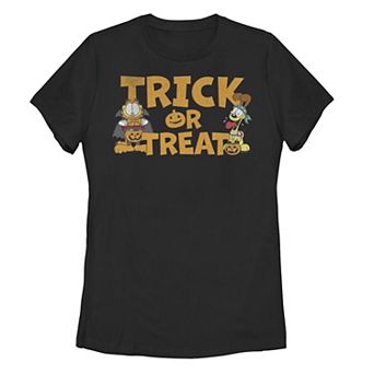 Juniors' Garfield Halloween Graphic Tee