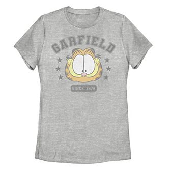 Juniors' Garfield Collegiate Retro Graphic Tee