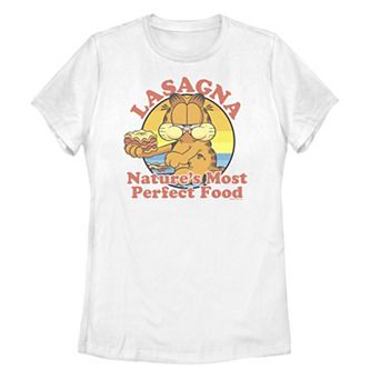 Juniors' Garfield Lasagna Natures Best Food Graphic Tee