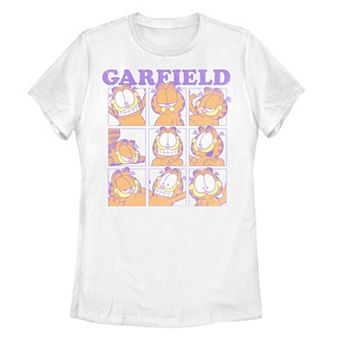 Juniors' Garfield Grid Retro Boxed Up Graphic Tee