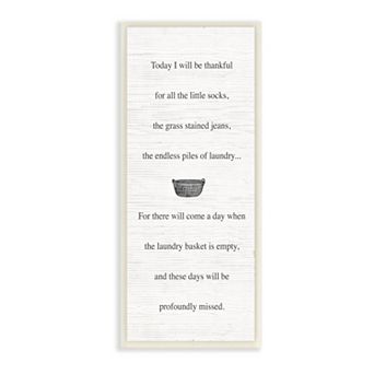 Stupell Home Decor Thankful for the Mess Phrase Inspirational Family Quote Wall Art