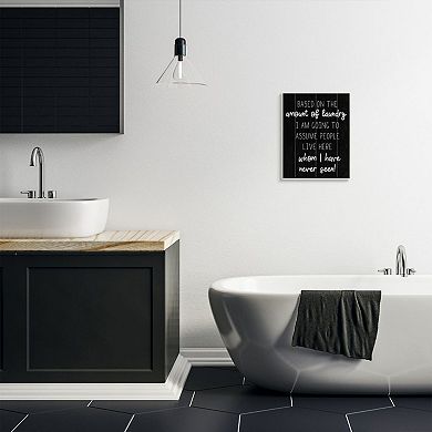 Stupell Home Decor More Laundry Than People Household Chore Sign Wood Wall Art