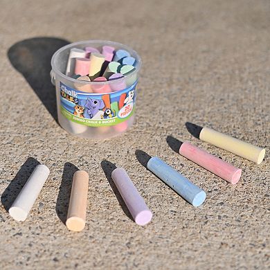 Chalk Tales 20-Piece Multi-Colored Sidewalk Chalk with Storage Container