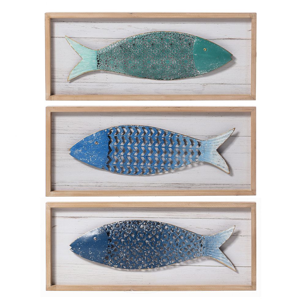 School Fish Panel Wall Decor 3-piece Set