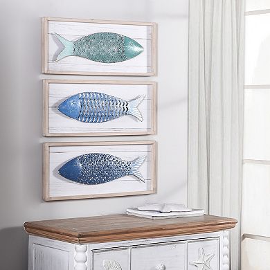 School Fish Panel Wall Decor 3-piece Set
