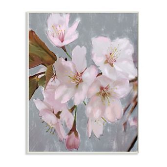 Stupell Home Decor Blooming Cherry Blossoms on Spring Branch Wood Wall Art