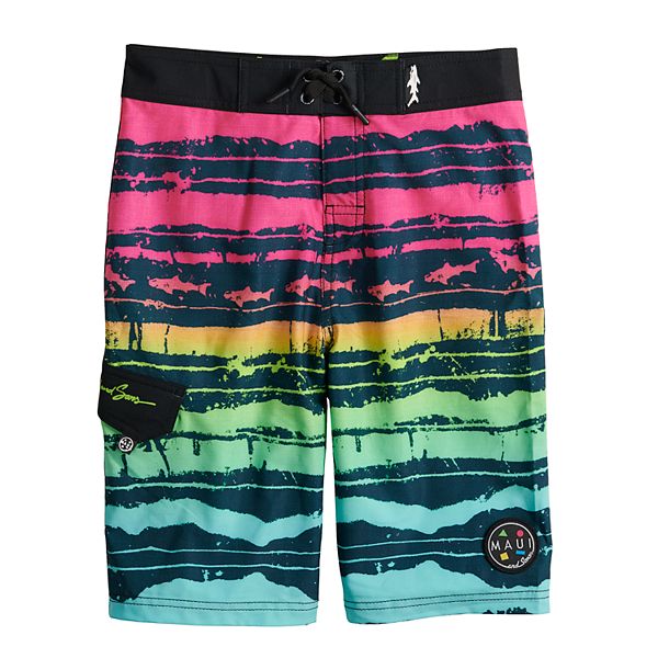 Boys 820 Maui & Sons Striped Board Shorts