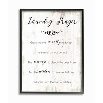 Stupell Home Decor Family Laundry Room Prayer Faith Inspired Humor Framed Wall Art