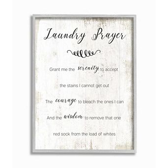 Stupell Home Decor Family Laundry Room Prayer Faith Inspired Humor Framed Wall Art
