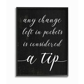 Stupell Home Decor Tips are Considered Phrase Laundry Room Sign Framed Wall Art
