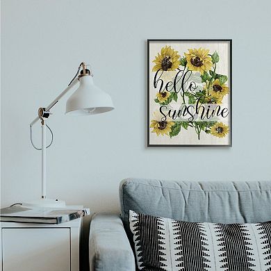 Stupell Home Decor Hello Sunshine Black Framed Wall Art
