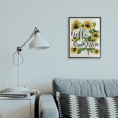 Stupell Home Decor Hello Sunshine Black Framed Wall Art