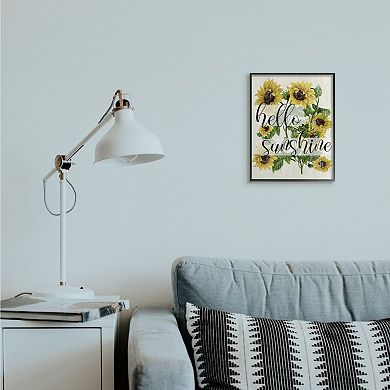 Stupell Home Decor Hello Sunshine Black Framed Wall Art