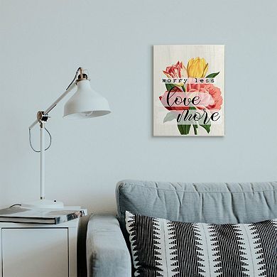 Stupell Home Decor Love More Floral Plaque Wall Art