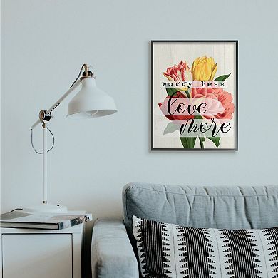 Stupell Home Decor Love More Floral Framed Wall Art