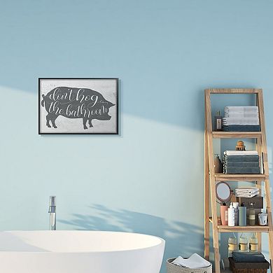 Stupell Home Decor Don't Hog The Bathroom Framed Wall Art