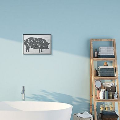 Stupell Home Decor Don't Hog The Bathroom Framed Wall Art