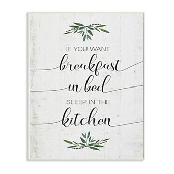 Stupell Home Decor Breakfast In Bed Plaque Wall Art