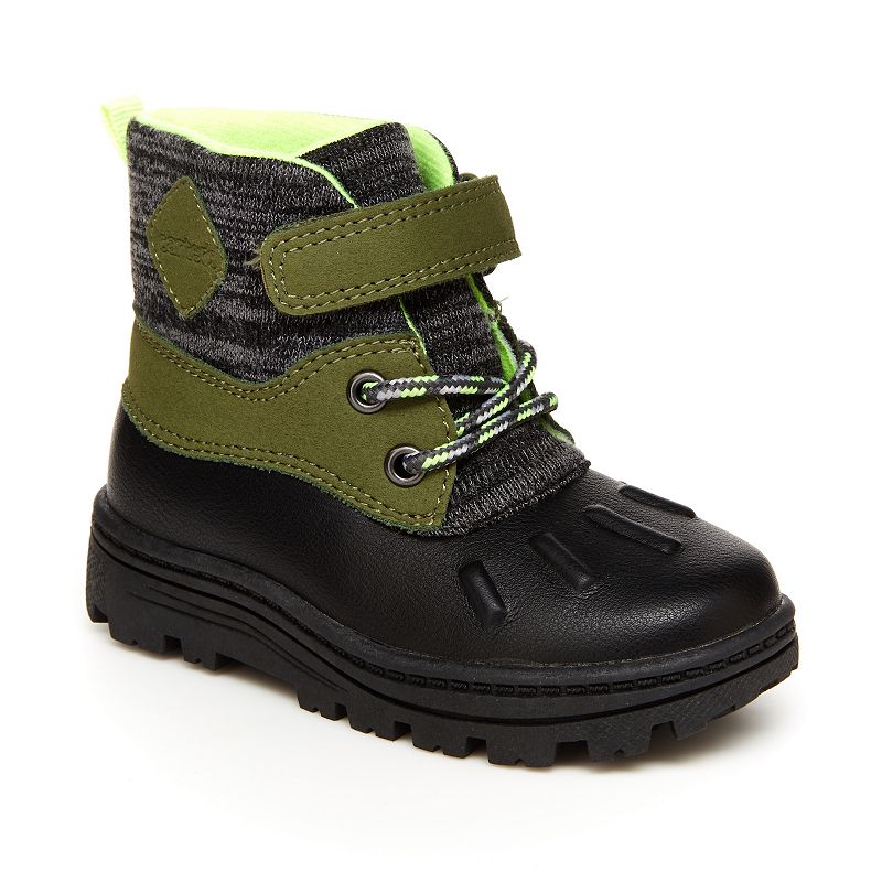 Carters New Toddler Boys Winter Duck Boots, Toddler Boys, Size: 5 T, Bla