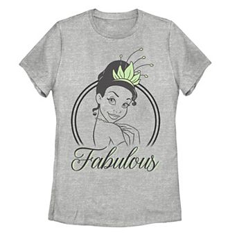 Juniors' Disney Princess Fabulous Tiana Line Art Portrait Tee