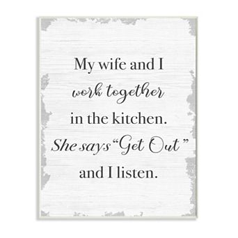 Stupell Home Decor We Work Together Plaque Wall Art