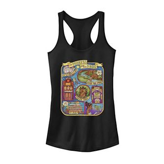 Juniors' Disney Princess Map Poster Tank Top