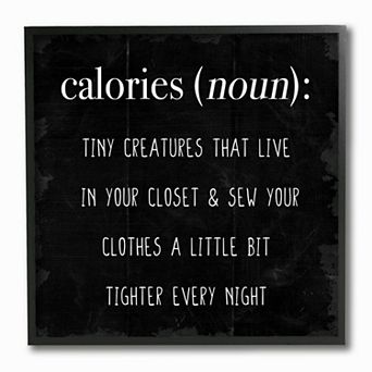 Stupell Home Decor Calories Framed Wall Art