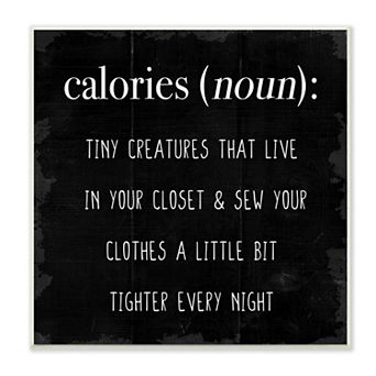 Stupell Home Decor Calories Plaque Wall Art