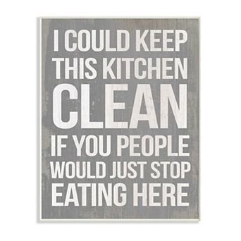 Stupell Home Decor Clean Kitchen Plaque Wall Art
