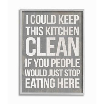 Stupell Home Decor Clean Kitchen Framed Wall Art