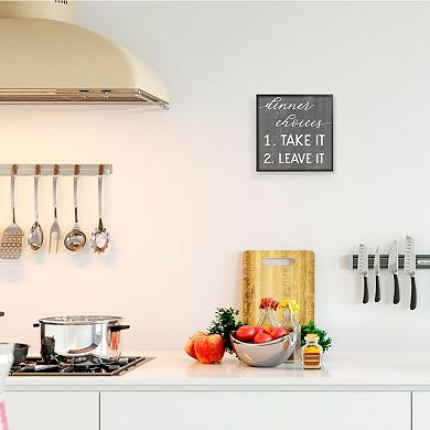 Stupell Home Decor Dinner Choices Framed Wall Art