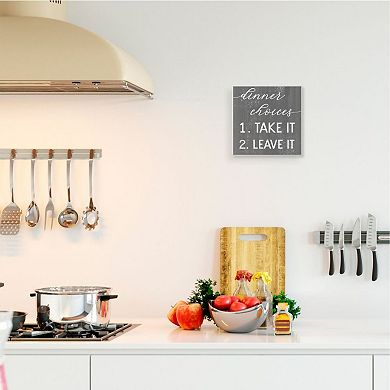 Stupell Home Decor Dinner Choices Plaque Wall Art