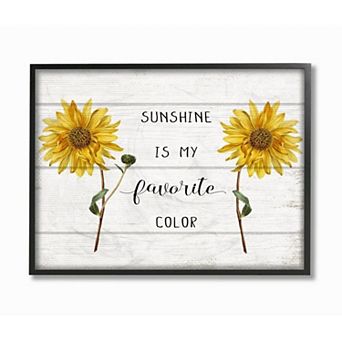 Stupell Home Decor Sunflower Sunshine Framed Wall Art
