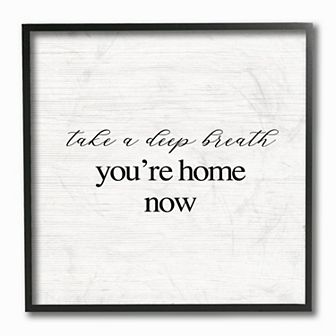 Stupell Home Decor Black White You're Home Framed Wall Art