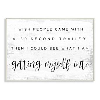 Stupell Home Decor Movie Trailer Plaque Wall Art