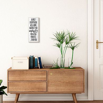 Stupell Home Decor If You Unplug It Motivational Self-Care Technology Pun Wall Art