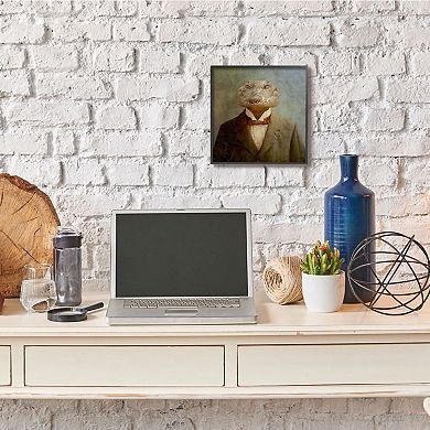 Stupell Home Decor Dressed Alligator Framed Wall Art