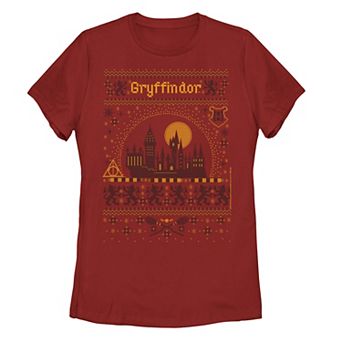 Juniors' Harry Potter Gryffindor Christmas Graphic Tee