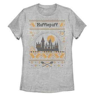 Juniors' Harry Potter Christmas Hufflepuff Graphic Tee