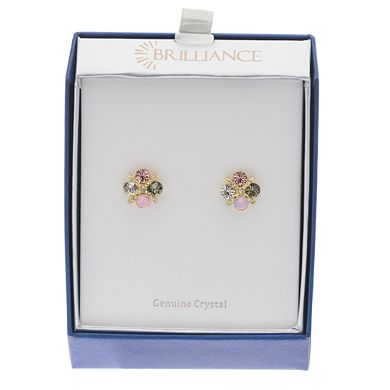 Brilliance Crystal Cluster Stud Earrings