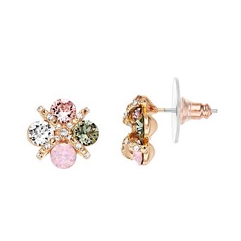 Brilliance Crystal Cluster Stud Earrings