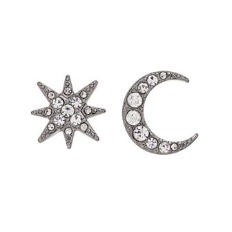 Simply Vera Vera Wang Moon & Star Mismatched Stud Earrings