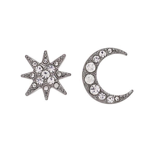 Simply Vera Vera Wang Moon & Star Mismatched Stud Earrings