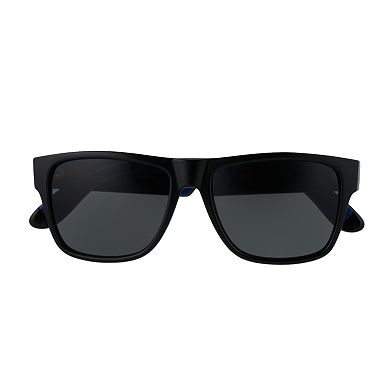 Men's Dockers® 56mm Shiny Black Wayfarer Sunglasses