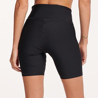 Women's FLX Ribbed High-Waisted Bike Shorts
