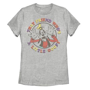 Disney's Mickey Mouse & Friends Juniors' Friend Who's A Little Goofy Graphic Tee