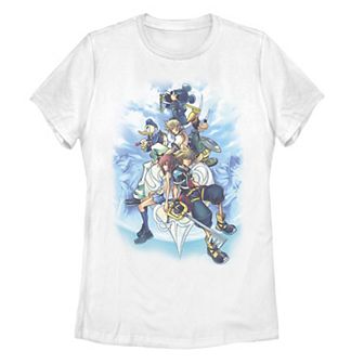Juniors' Kingdom Hearts Group in the Sky Graphic Tee