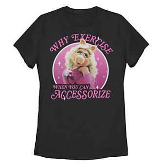 Juniors' Muppets Miss Piggy Accessorized Graphic Tee