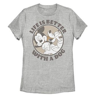 Disney's Mickey and Friends Juniors' "Life Is Better With A Dog" Graphic Tee