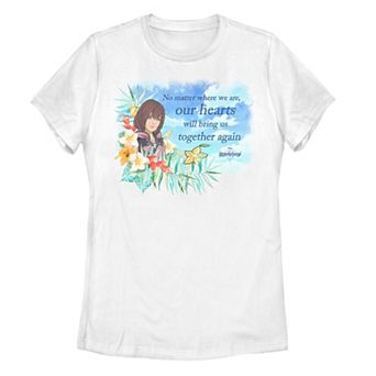 Juniors' Kingdom Hearts Kairi Floral Graphic Tee